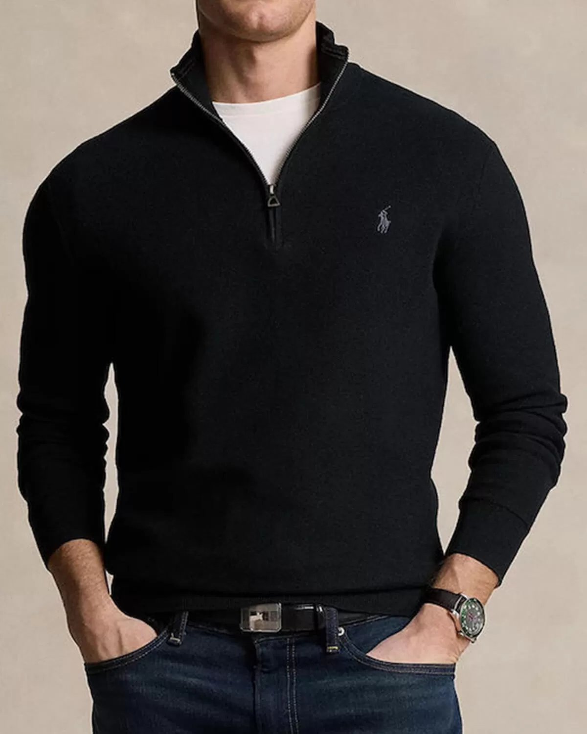 Polo Ralph Lauren - Ls Hz-Long Sleeve-Pullover Black | Favela.gr