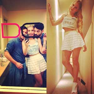 Η Έλενα Τσαγκρινού με τα Jeffrey Campbell παπούτσια της.