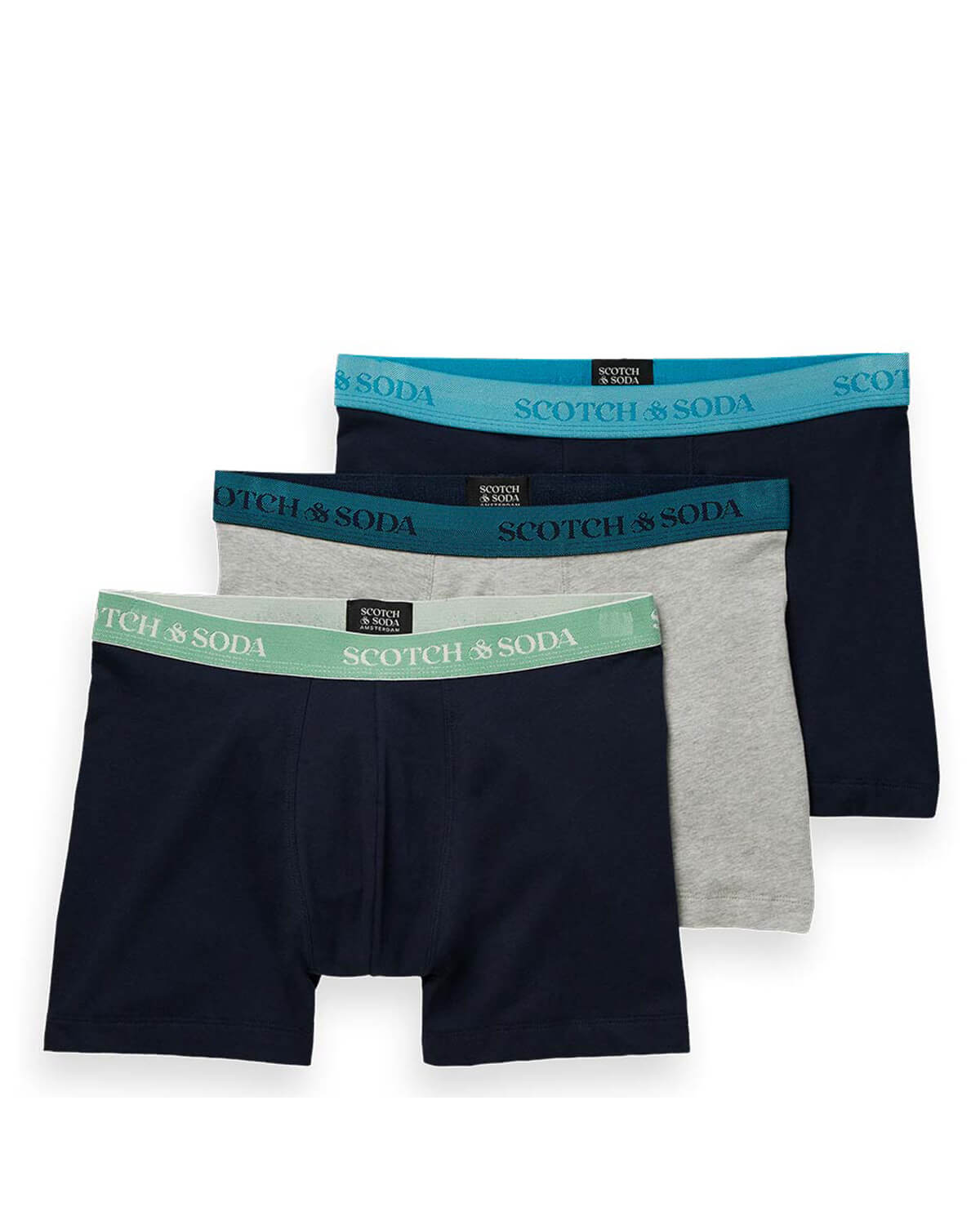 SCOTCH & SODA Ανδρικά Μπόξερ Scotch & Soda 3 Τεμάχια - Base Herringbone