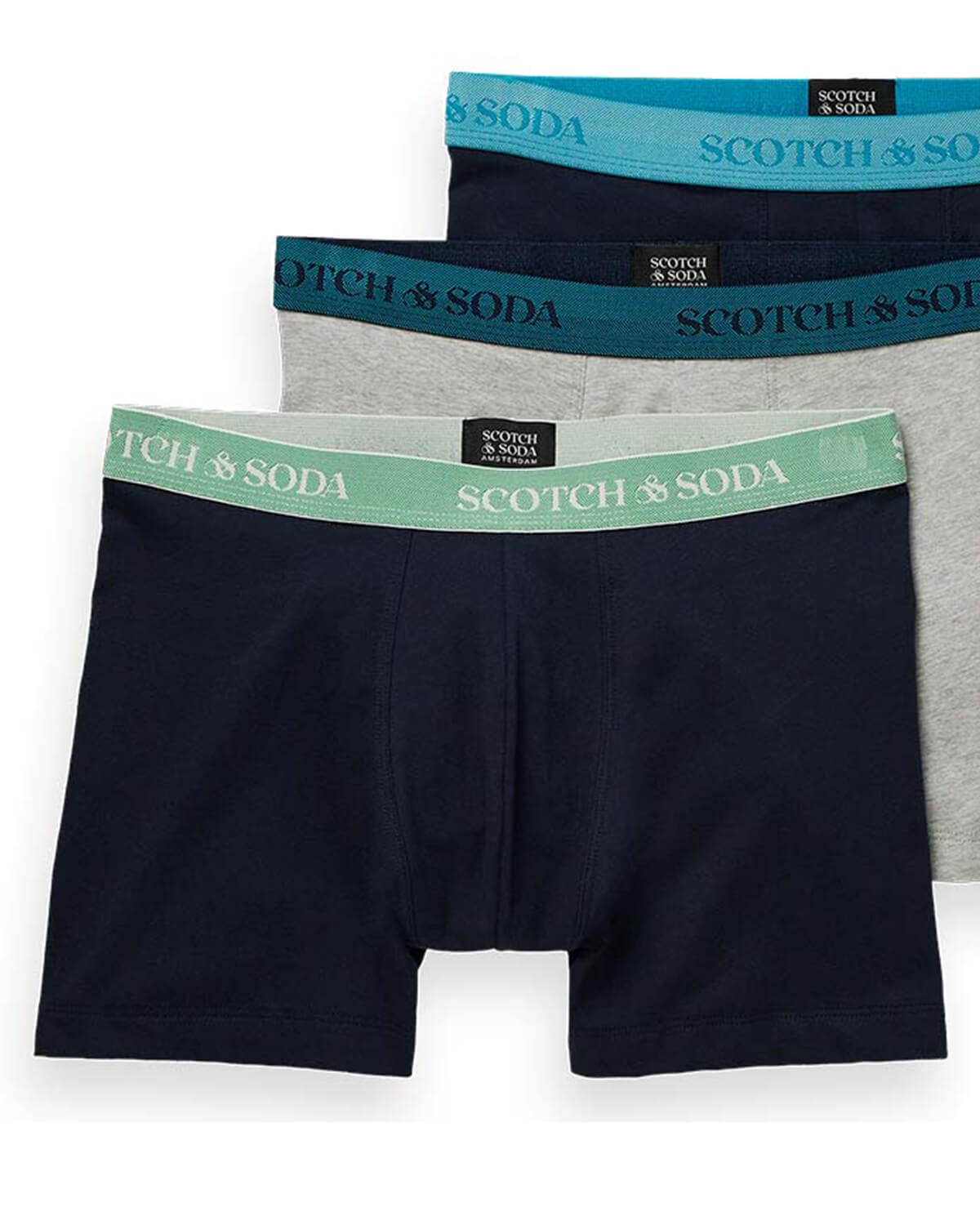 Ανδρικά Μπόξερ Scotch & Soda 3 Τεμάχια - Base Herringbone φωτογραφία
