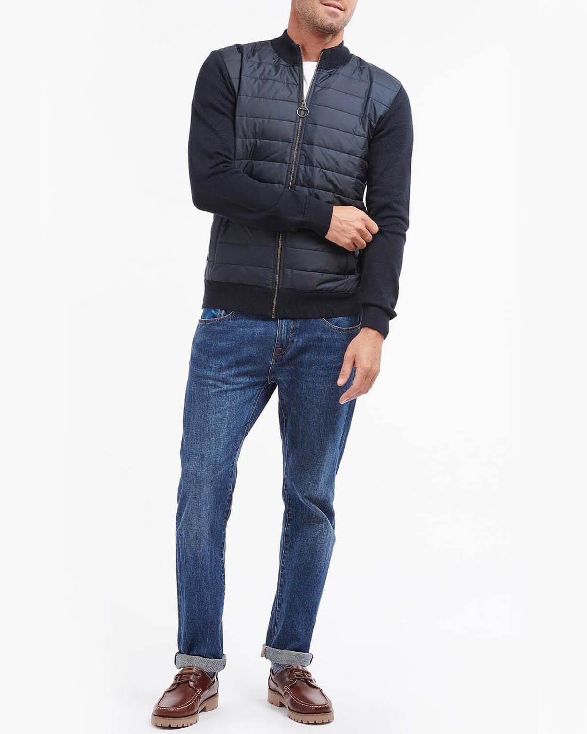 Ανδρική Ζακέτα με Φερμουάρ Barbour - Essential Carn Baffle Zip Thru MKN1104 BRNY91 φωτογραφία