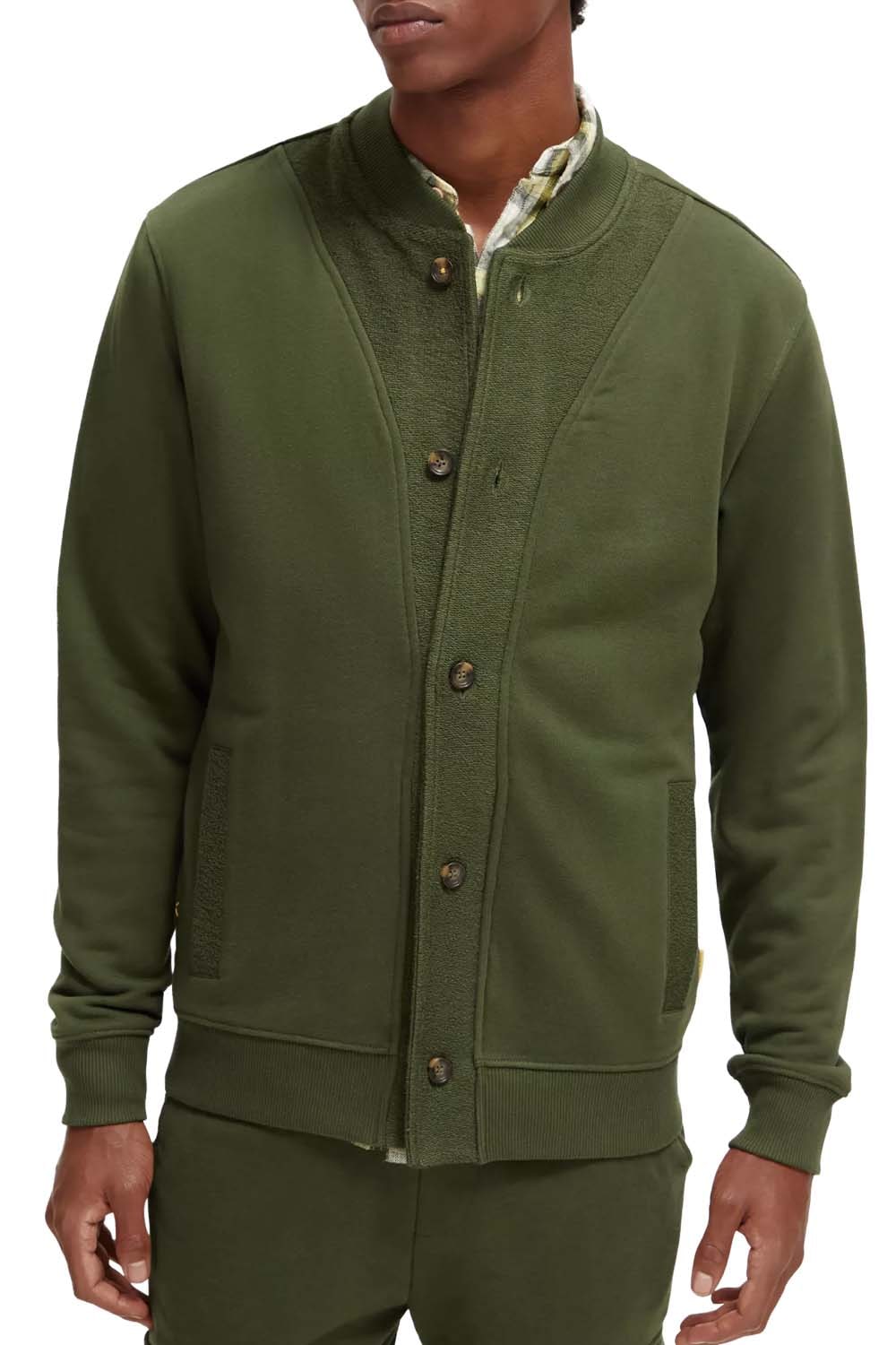 SCOTCH & SODA Ανδρικό Φούτερ με Κουμπιά Scotch & Soda - Button Down Texture 172976 SC4876