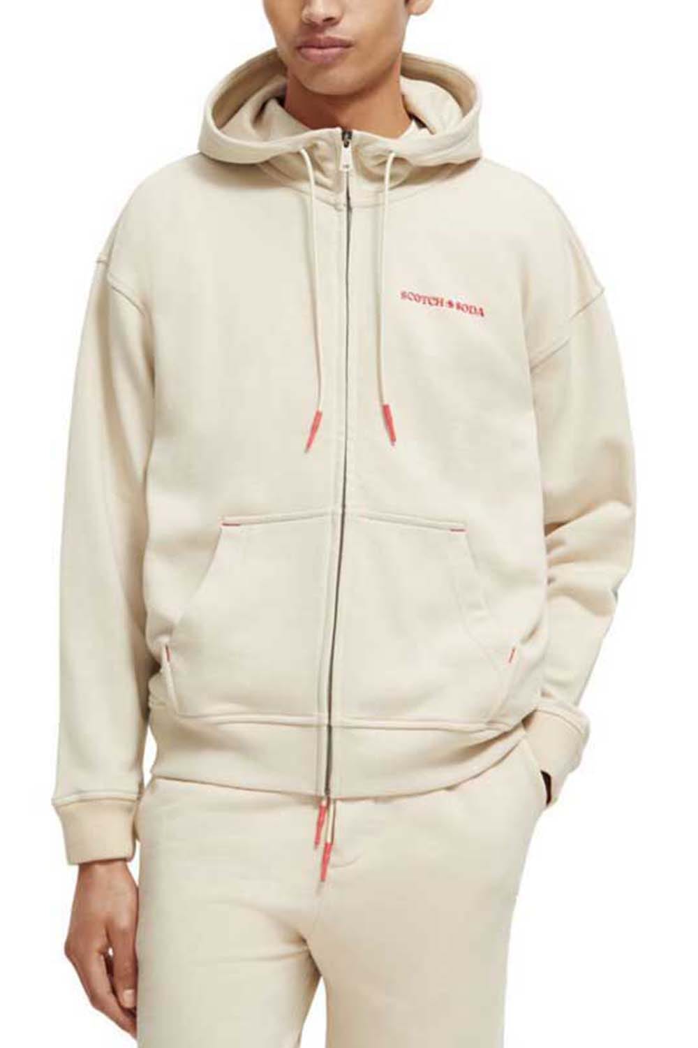 SCOTCH & SODA Ανδρική Ζακέτα με Φερμουάρ Scotch & Soda - Unisex Organic Cotton Zip-Thru Hoodie 173097 SC0135