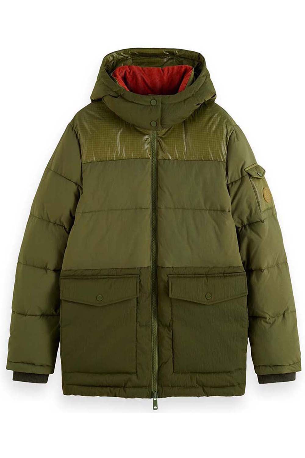 SCOTCH & SODA Ανδρικό Jacket Scotch & Soda - Mid Length Fabric Mix Puffa 174395 SC0115