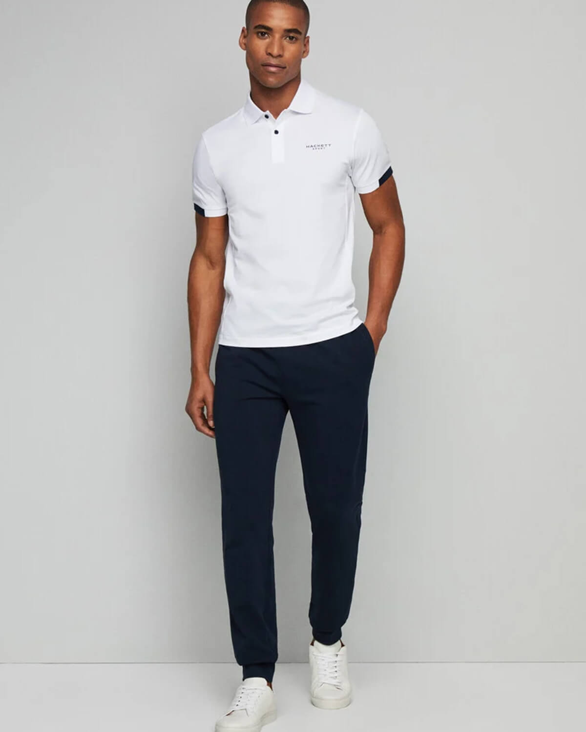 Ανδρική Κοντομάνικη Polo Μπλούζα Hackett - Drop 2 Hs City HM563269 800 φωτογραφία