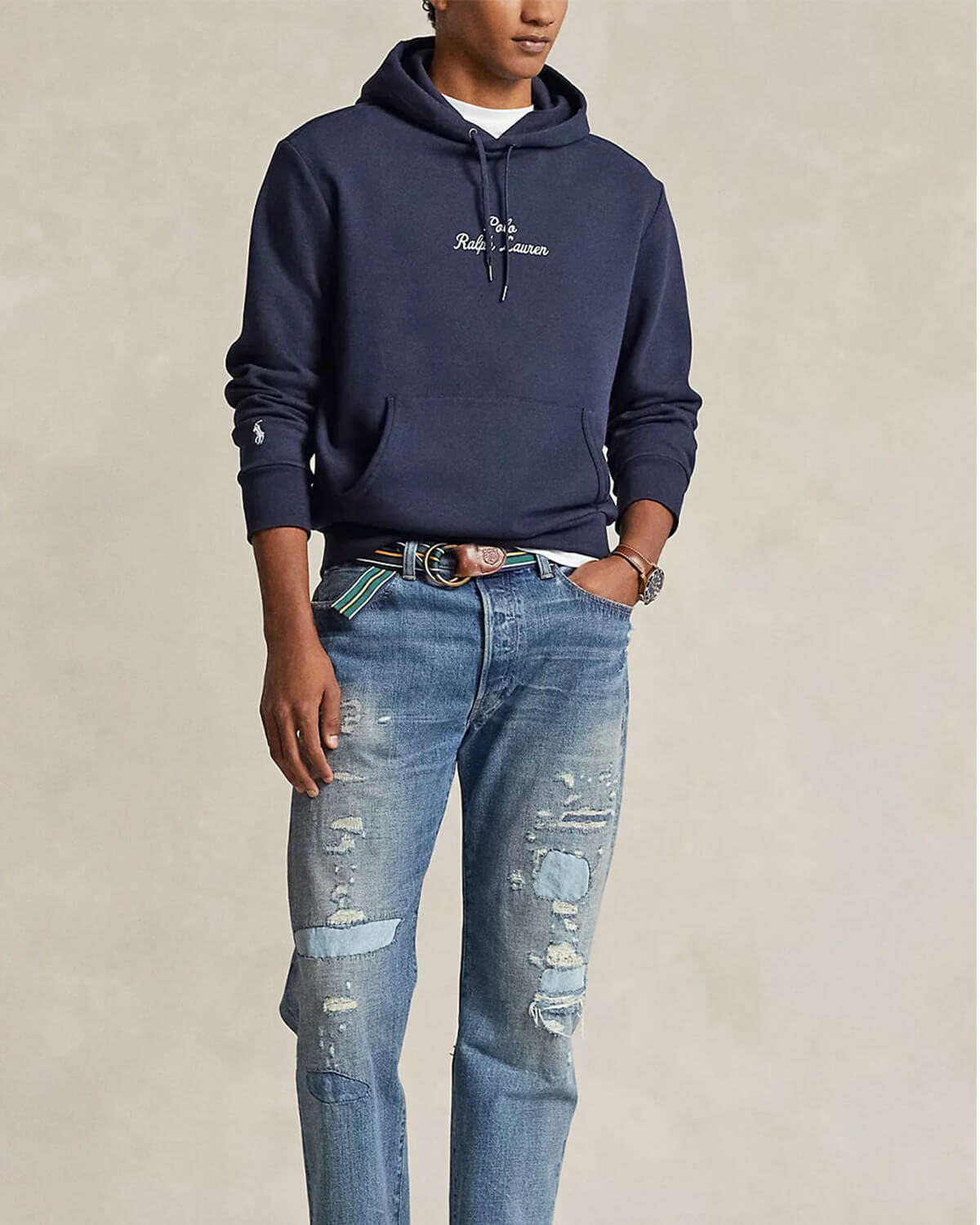 Ανδρική Μπλούζα με Κουκούλα Polo Ralph Lauren - Lspohoodm2-Long Sleeve 710936586013 410 φωτογραφία