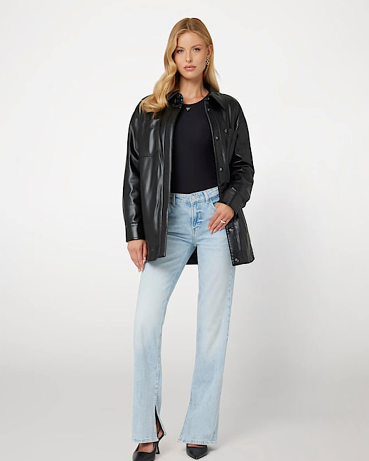 Γυναικείο Τύπου Δερμάτινο Jacket Guess - Pu Mareva φωτογραφία