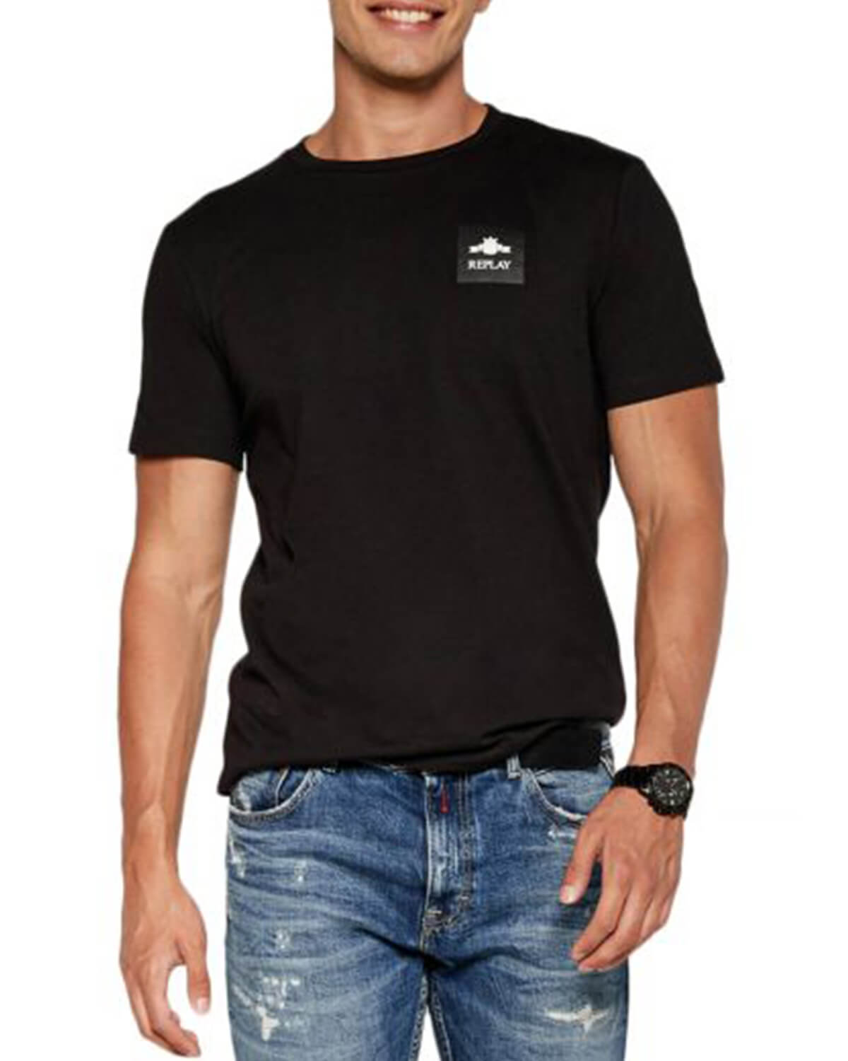 REPLAY Ανδρική Κοντομάνικη Μπλούζα Replay - M6945