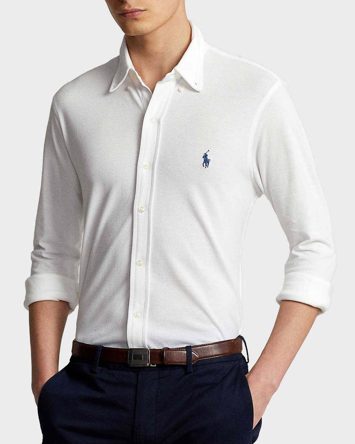 POLO RALPH LAUREN Ανδρικό Μακρυμάνικο Πουκάμισο Polo Ralph Lauren - Lsfbbdm5-Long Sleeve-Knit 710654408003 100