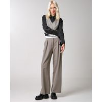 Spell - 5049 Pleated pants with fold-down waist