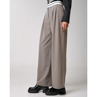 Spell - 5049 Pleated pants with fold-down waist
