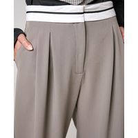 Spell - 5049 Pleated pants with fold-down waist