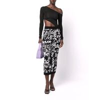 Versace Jeans Couture - 75Haem26Cm27N 75Dpm40 Wo Jacq Graffiti F7 Skirt