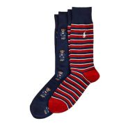 Polo Ralph Lauren - Aob/Stripe-Crew Sock-2 Pack