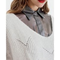 Access - 8076 Knitted Sweater With V Neckline