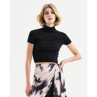 Spell - 8024 Short Sleeve Knitted Turtleneck
