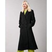 Spell - 9015 Longline Double-Breasted Coat With Shoulder Details 