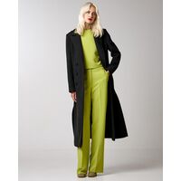 Spell - 9015 Longline Double-Breasted Coat With Shoulder Details 