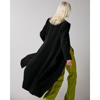Spell - 9015 Longline Double-Breasted Coat With Shoulder Details 