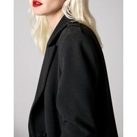 Spell - 9015 Longline Double-Breasted Coat With Shoulder Details 