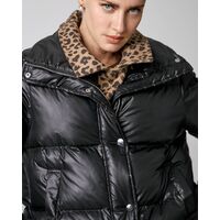 Spell - 9127 Short Puffer Jacket With Leopard Inside 