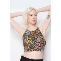 Minkpink - Mirror This Placement Cut Apron Neck Crop Top   