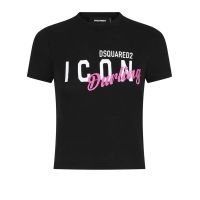 Women T-Shirt Dsquared2 S80GC0064S24668 900 black  