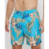 Superdry - D4 Ovin Hawaiian Print 17" Swim Shorts  