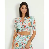 Γυναικείο Κοντομάνικο Πουκάμισο Guess - Ss Adele Bowed