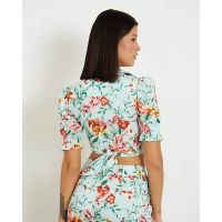 Γυναικείο Κοντομάνικο Πουκάμισο Guess - Ss Adele Bowed