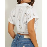 Γυναικείο Κοντομάνικο Πουκάμισο Guess - Ss Brigitte Satin Embro