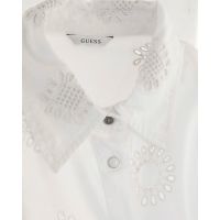 Γυναικείο Κοντομάνικο Πουκάμισο Guess - Ss Brigitte Satin Embro
