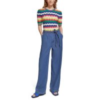 Women Pant Scotch &amp; Soda Summery With Belt 176912 SC0134 washed indigo  