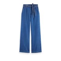 Women Pant Scotch &amp; Soda Summery With Belt 176912 SC0134 washed indigo  