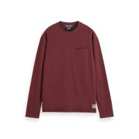 Scotch &amp; Soda - Relaxed Fit Blanket Stitch Slub Longsleeve T-Shirt   