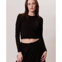 Γυναικεία Μακρυμάνικη Μπλούζα Collectiva Noir - Crop Basic P