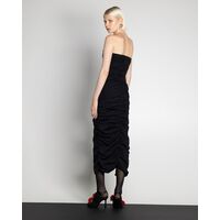 Mallory The label - Eve Long Strapless Dress Blk With Gold Metal Detail   