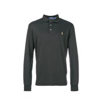 Men Polo Polo Ralph Lauren Lskccmslm6-Long Sleeve 710671785002 001 black   