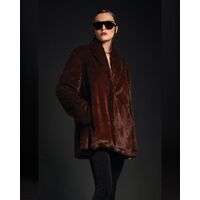 Peace And Chaos - Lustrous Eco Fur Coat   