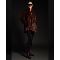 Peace And Chaos - Lustrous Eco Fur Coat   