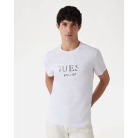 Guess - Ss Cn Sprayed Flock Logo Tee    