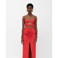 Mallory The label - Raisa Maxi Ruched Cutout Dress   