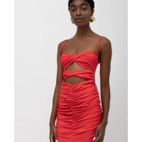 Mallory The label - Raisa Maxi Ruched Cutout Dress   