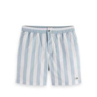 Scotch &amp; Soda - Striped Mid-Length Swimshort   