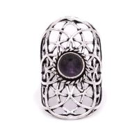 Mani - Seed of life ring with amethyst  