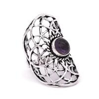 Mani - Seed of life ring with amethyst  
