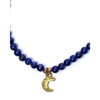 Mani - Bracelet lapis elastic with charms  