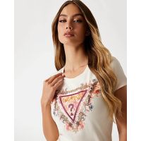 Γυναικεία Κοντομάνικη Μπλούζα Guess - Ss Triangle Flowers