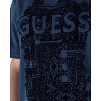 Ανδρική Κοντομάνικη Μπλούζα Guess - Ss Cn Guess Flock Box