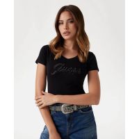 Γυναικεία Κοντομάνικη Μπλούζα Guess - Cn Ss Embro Script Logo